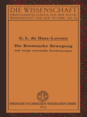 cover image of Die Brownsche Bewegung und Einige Verwandte Erscheinungen